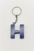 Blue H Keychain