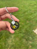 Viola Keeper Keychain – Real Pressed Flower