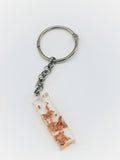 Rose Gold Flaked "I" Keychain