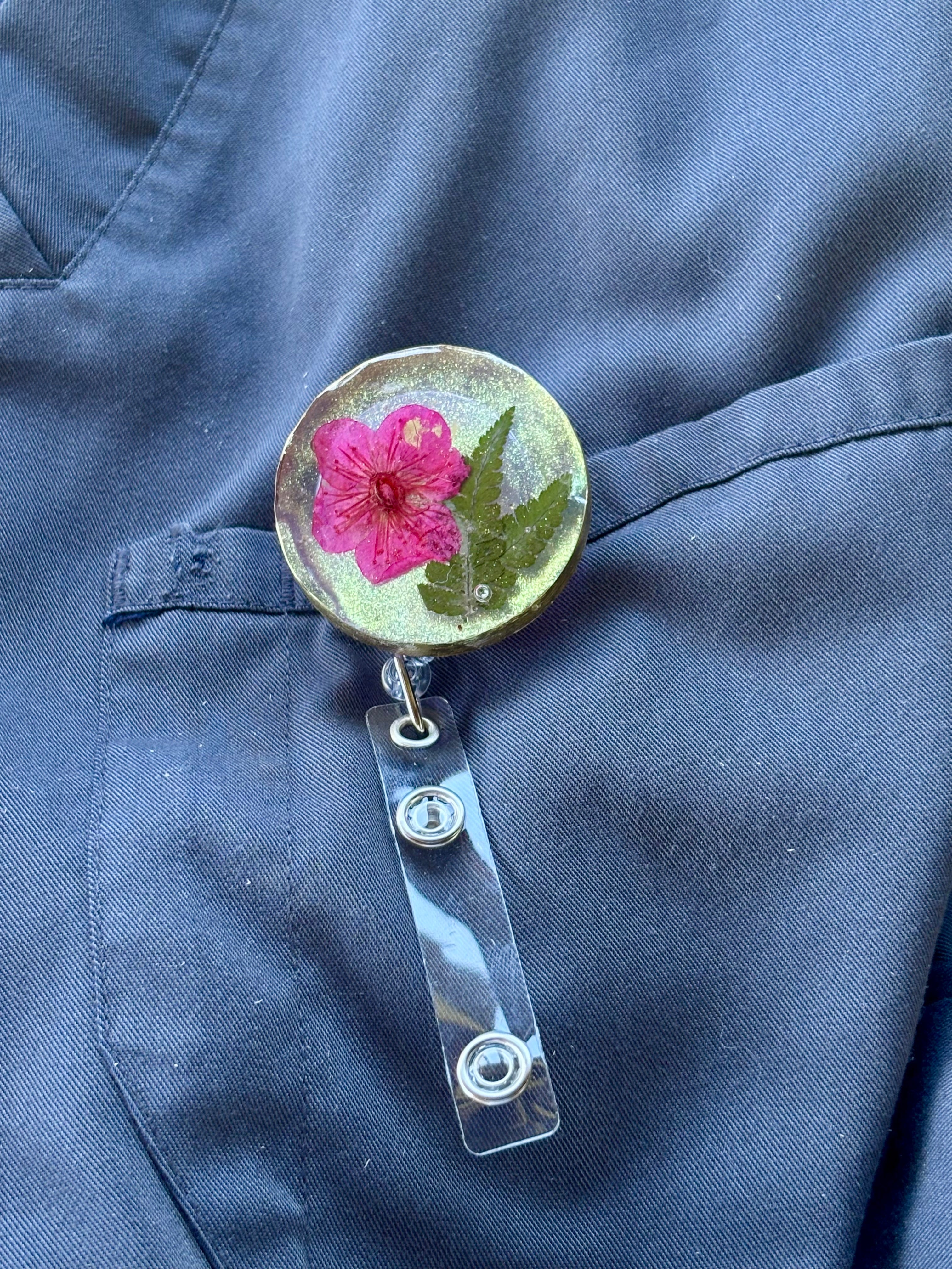 Fern & Blossom Badge Reel