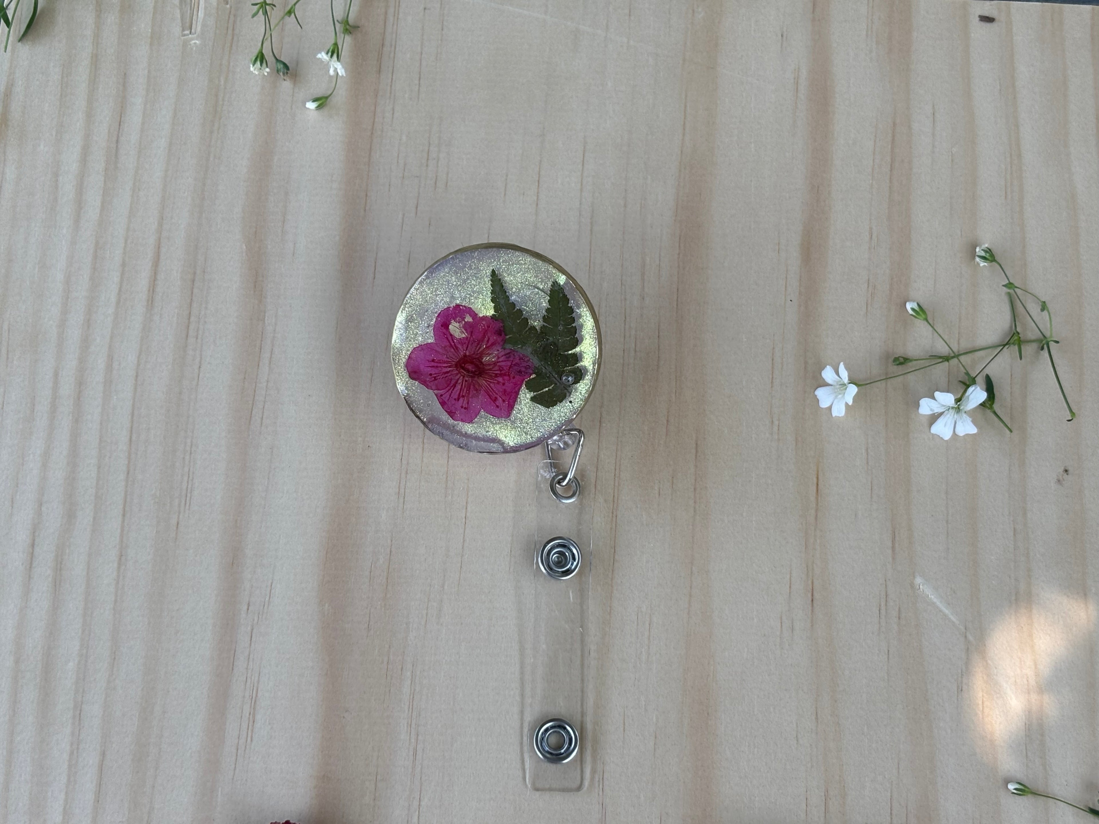 Fern & Blossom Badge Reel